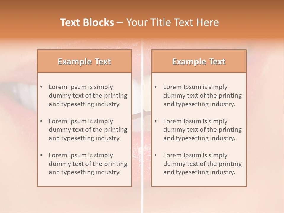 Lips Smile Lady PowerPoint Template