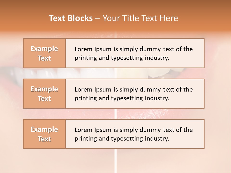 Lips Smile Lady PowerPoint Template
