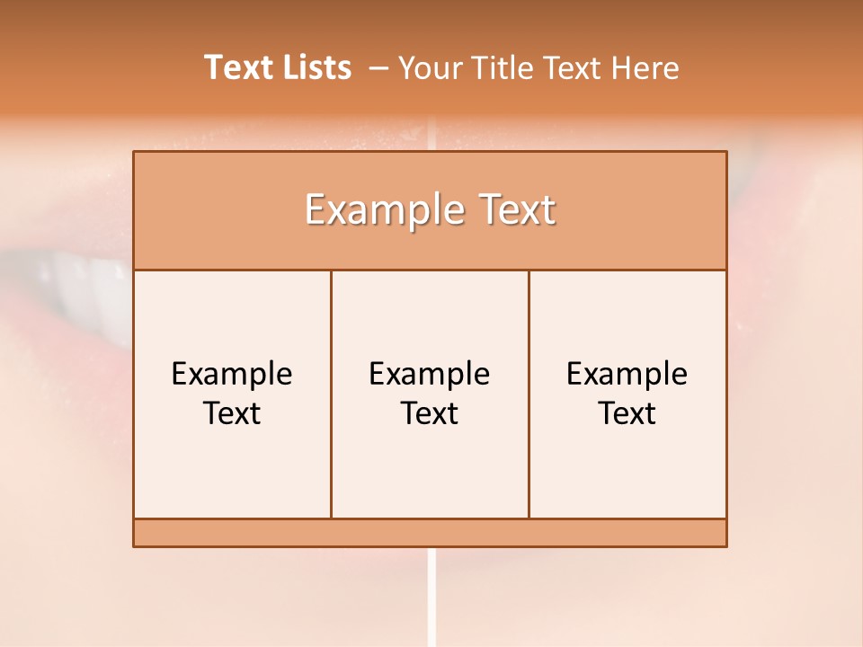 Lips Smile Lady PowerPoint Template