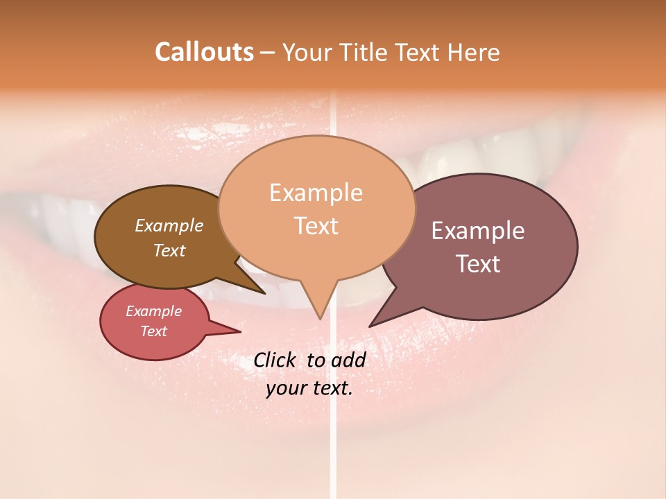 Lips Smile Lady PowerPoint Template