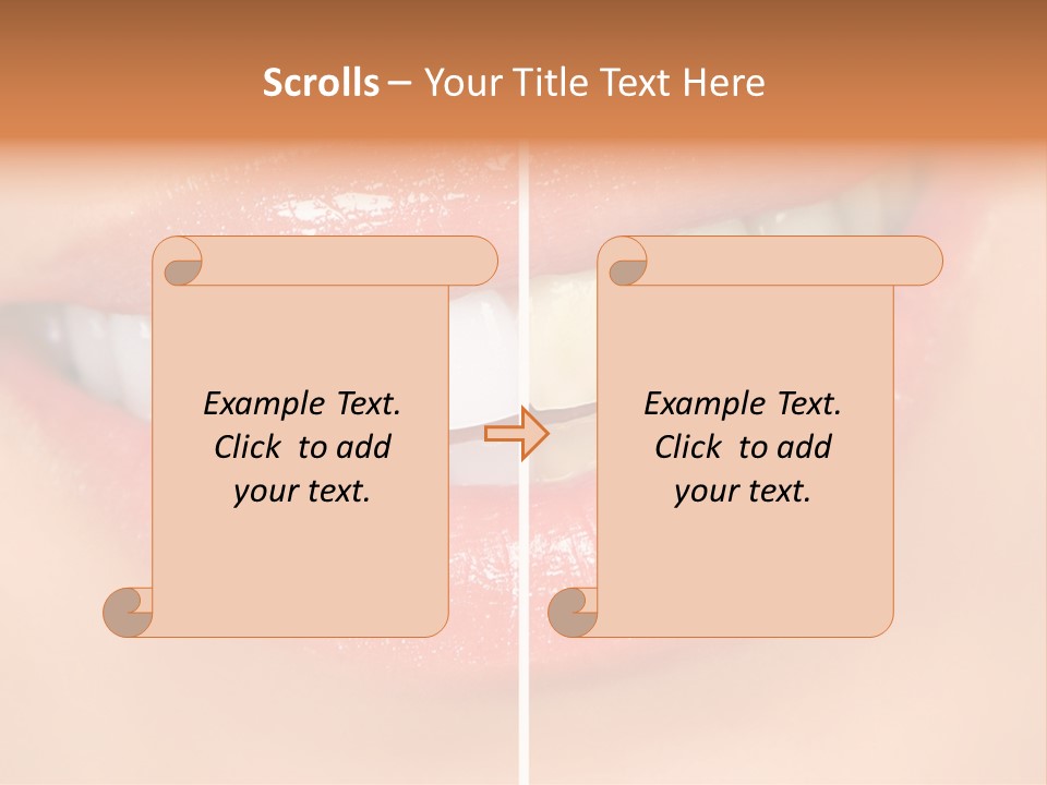 Lips Smile Lady PowerPoint Template