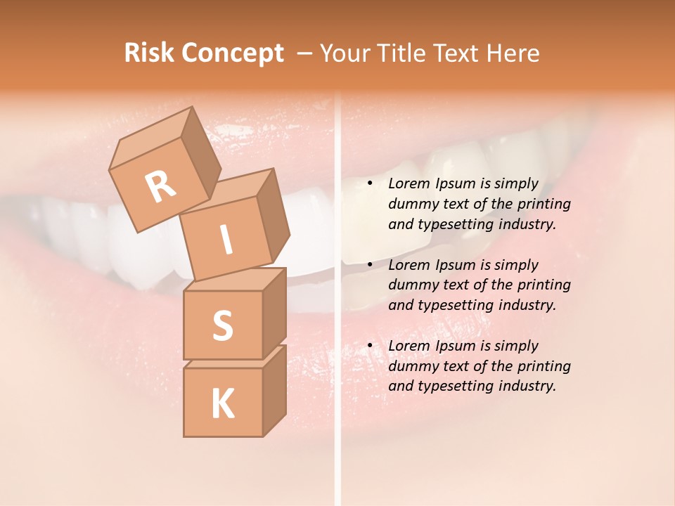 Lips Smile Lady PowerPoint Template