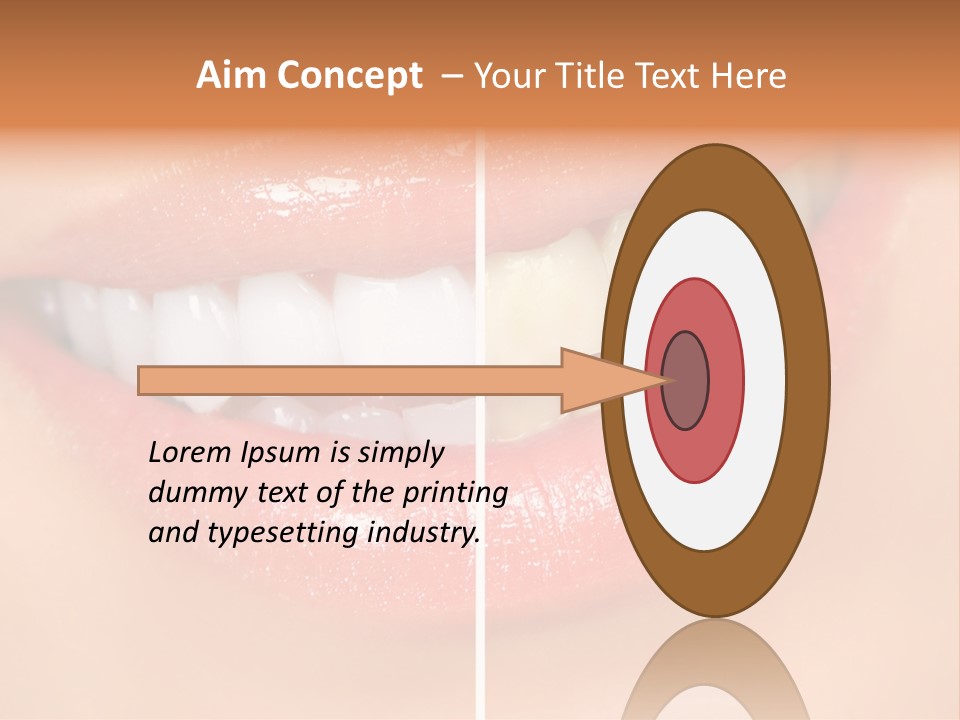 Lips Smile Lady PowerPoint Template