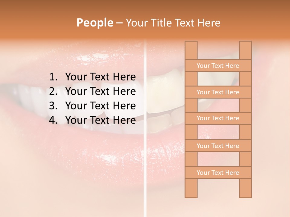 Lips Smile Lady PowerPoint Template