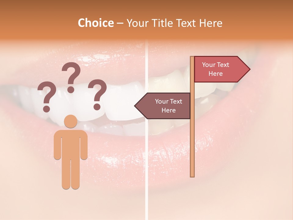 Lips Smile Lady PowerPoint Template