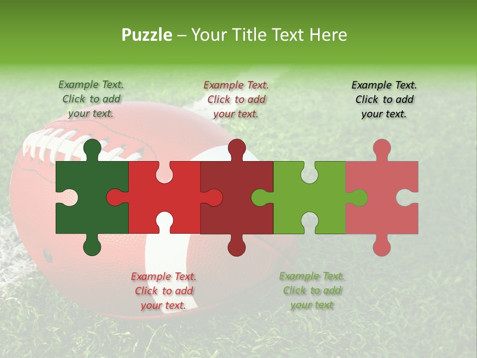 Turf Football Ball PowerPoint Template