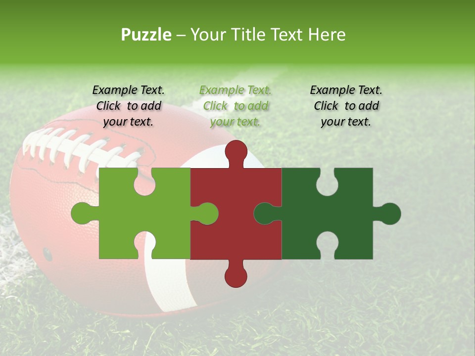 Turf Football Ball PowerPoint Template