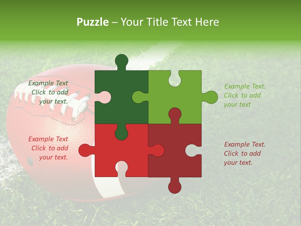 Turf Football Ball PowerPoint Template