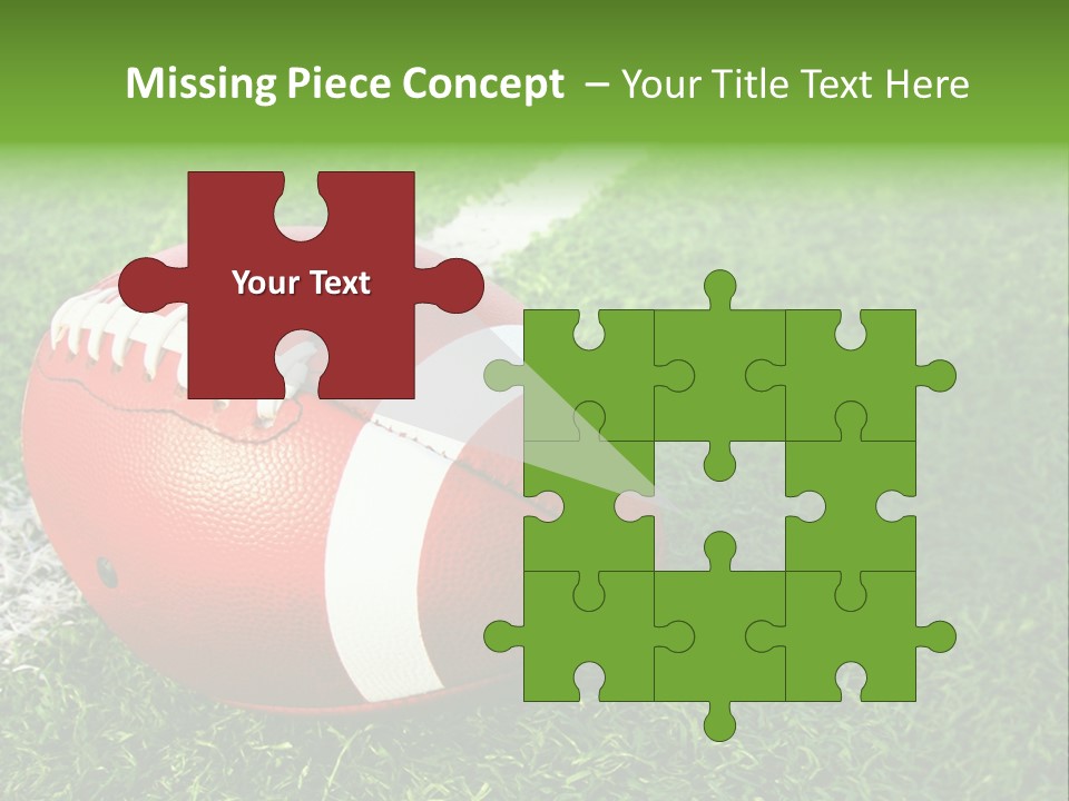Turf Football Ball PowerPoint Template