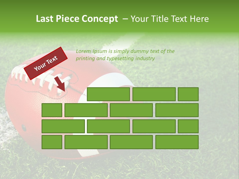 Turf Football Ball PowerPoint Template