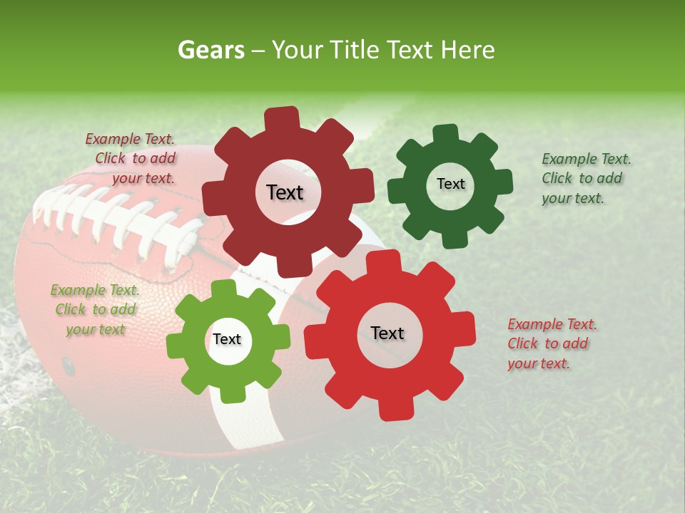 Turf Football Ball PowerPoint Template