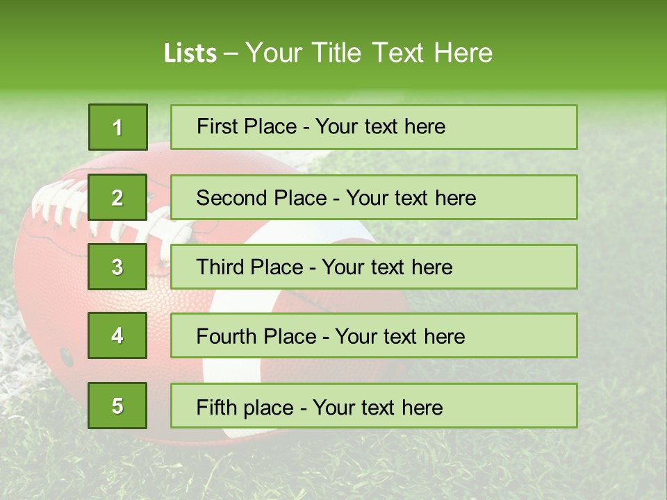 Turf Football Ball PowerPoint Template