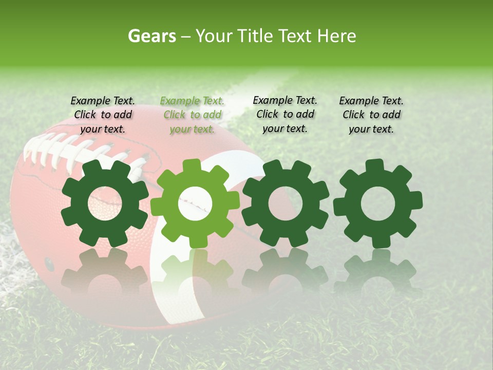 Turf Football Ball PowerPoint Template