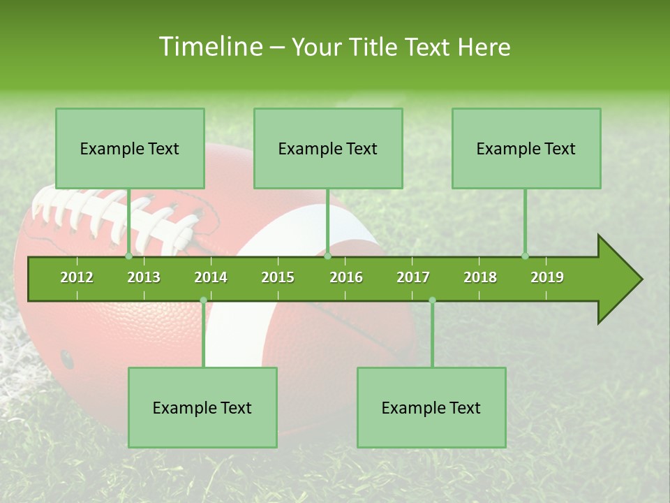 Turf Football Ball PowerPoint Template