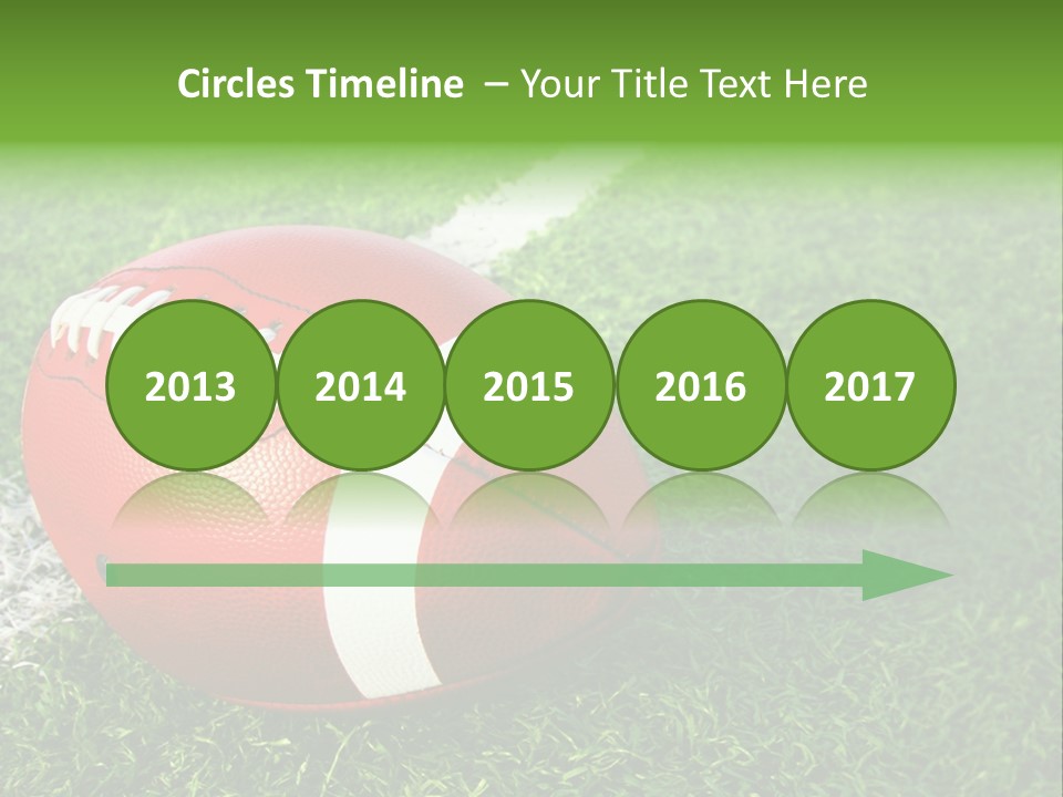 Turf Football Ball PowerPoint Template