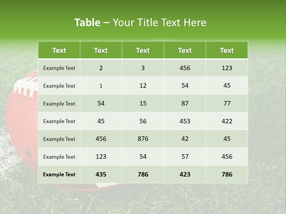 Turf Football Ball PowerPoint Template