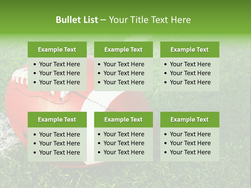 Turf Football Ball PowerPoint Template