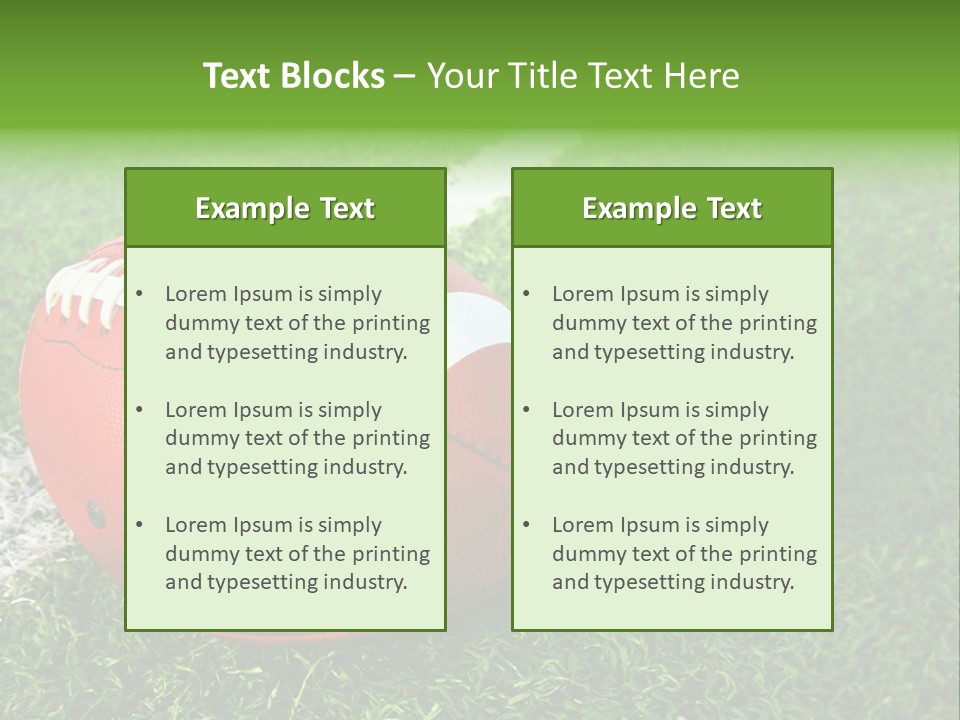 Turf Football Ball PowerPoint Template