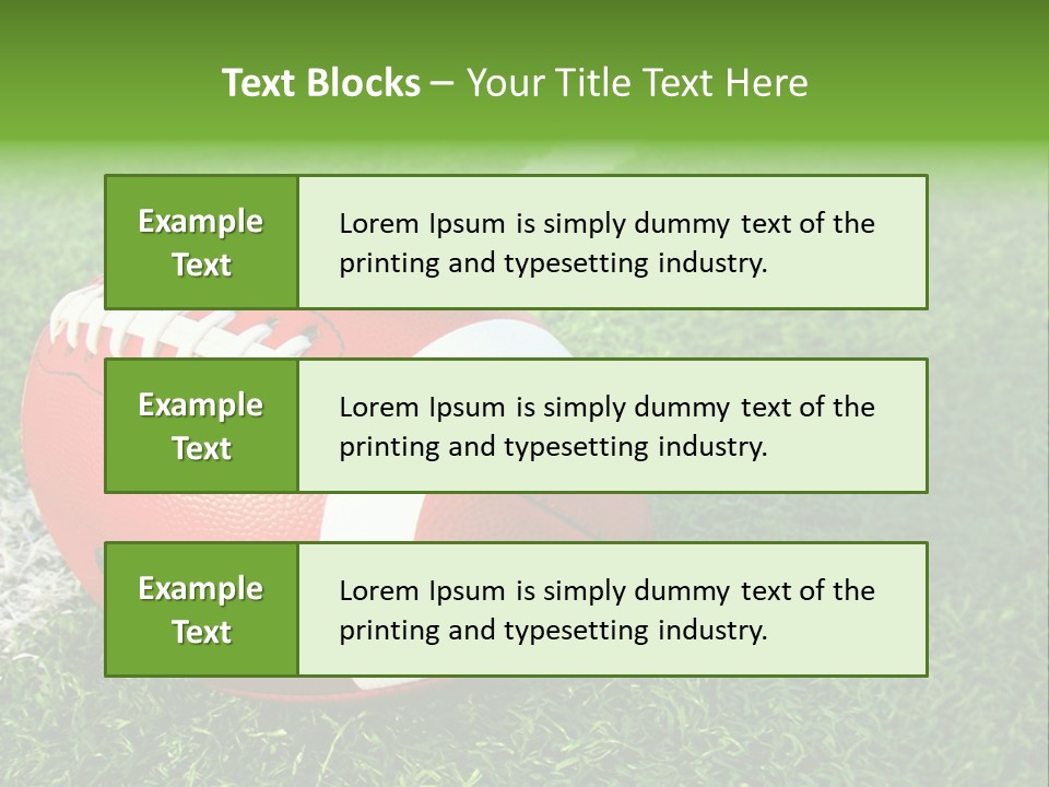 Turf Football Ball PowerPoint Template