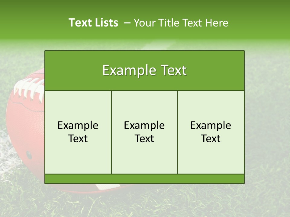 Turf Football Ball PowerPoint Template