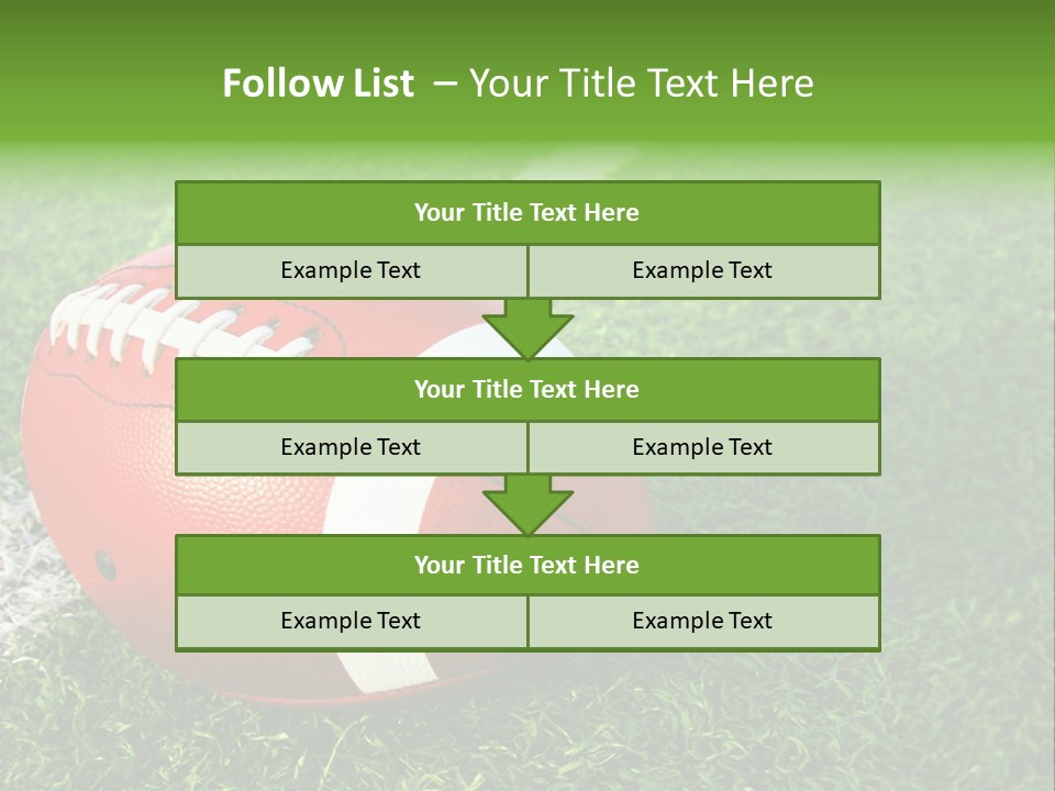Turf Football Ball PowerPoint Template