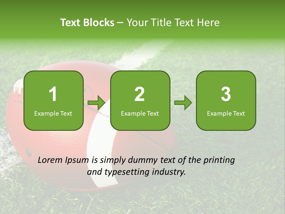 Turf Football Ball PowerPoint Template