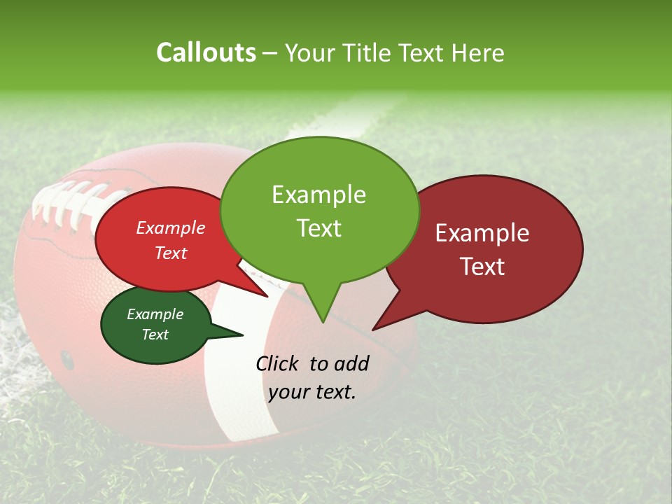 Turf Football Ball PowerPoint Template
