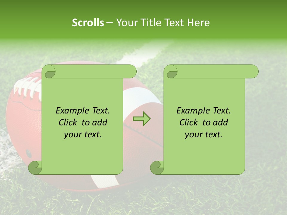 Turf Football Ball PowerPoint Template