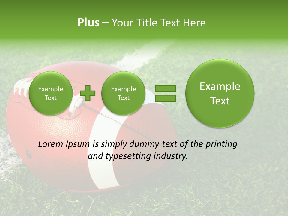 Turf Football Ball PowerPoint Template