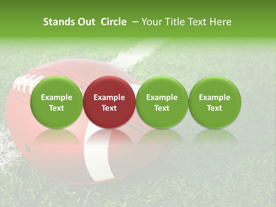 Turf Football Ball PowerPoint Template