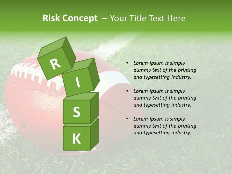 Turf Football Ball PowerPoint Template