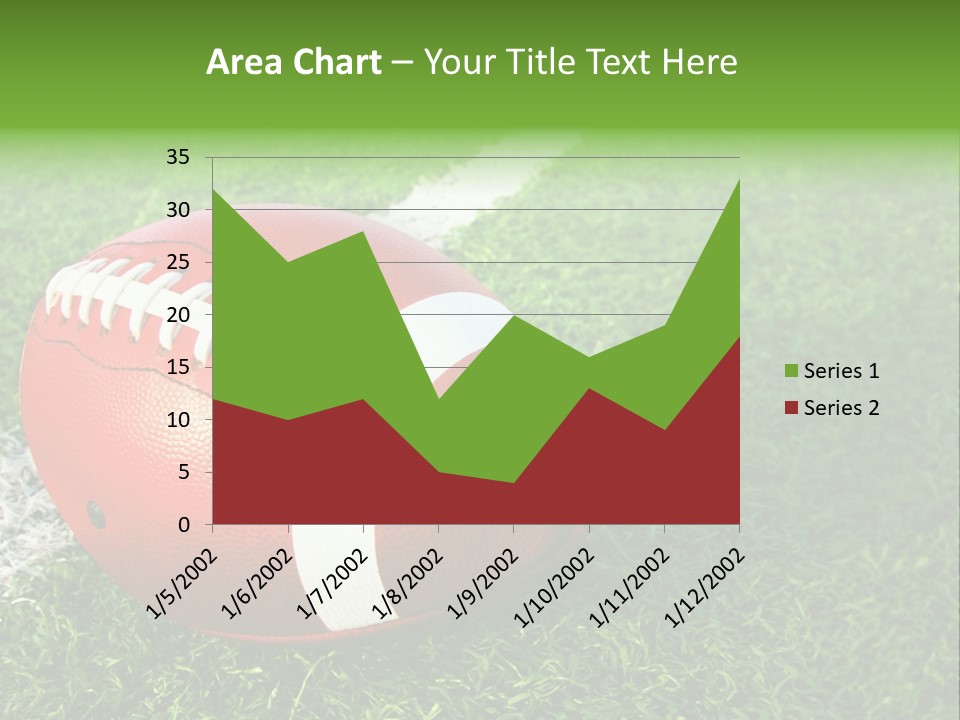 Turf Football Ball PowerPoint Template