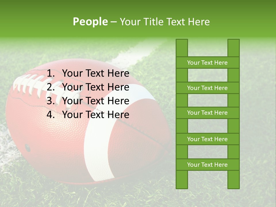 Turf Football Ball PowerPoint Template