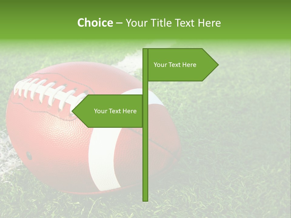 Turf Football Ball PowerPoint Template