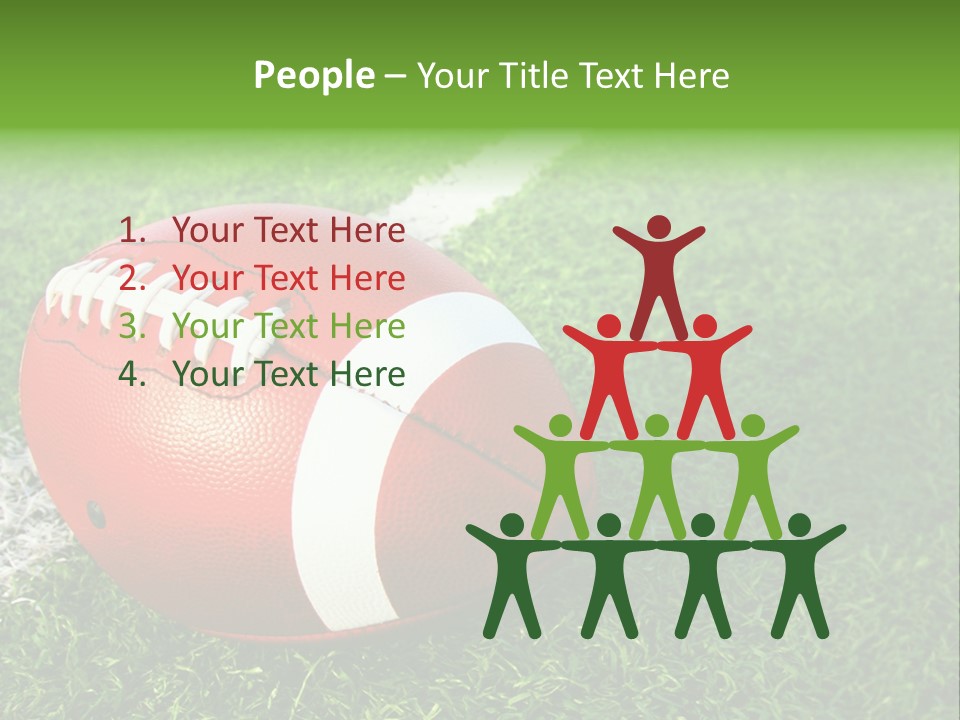 Turf Football Ball PowerPoint Template