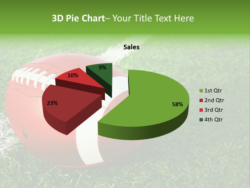 Turf Football Ball PowerPoint Template