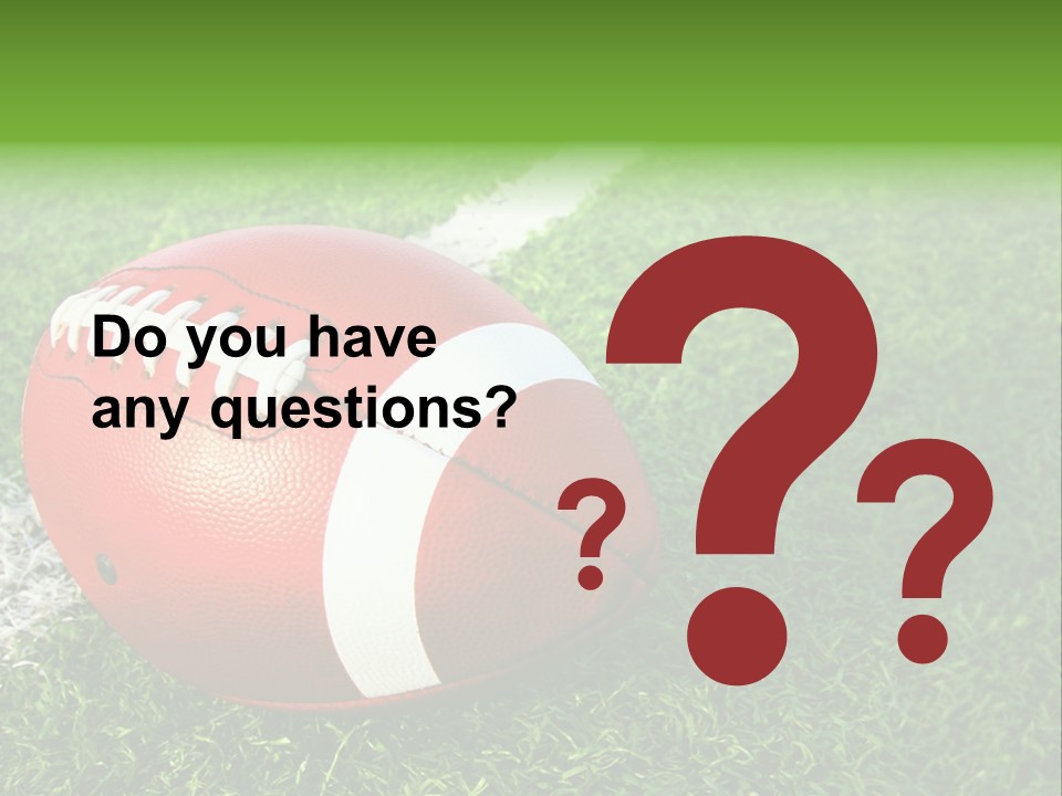 Turf Football Ball PowerPoint Template
