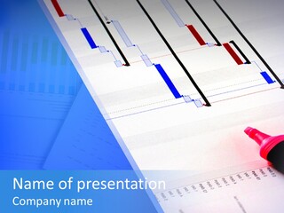 Chart Laptop Diagonal PowerPoint Template