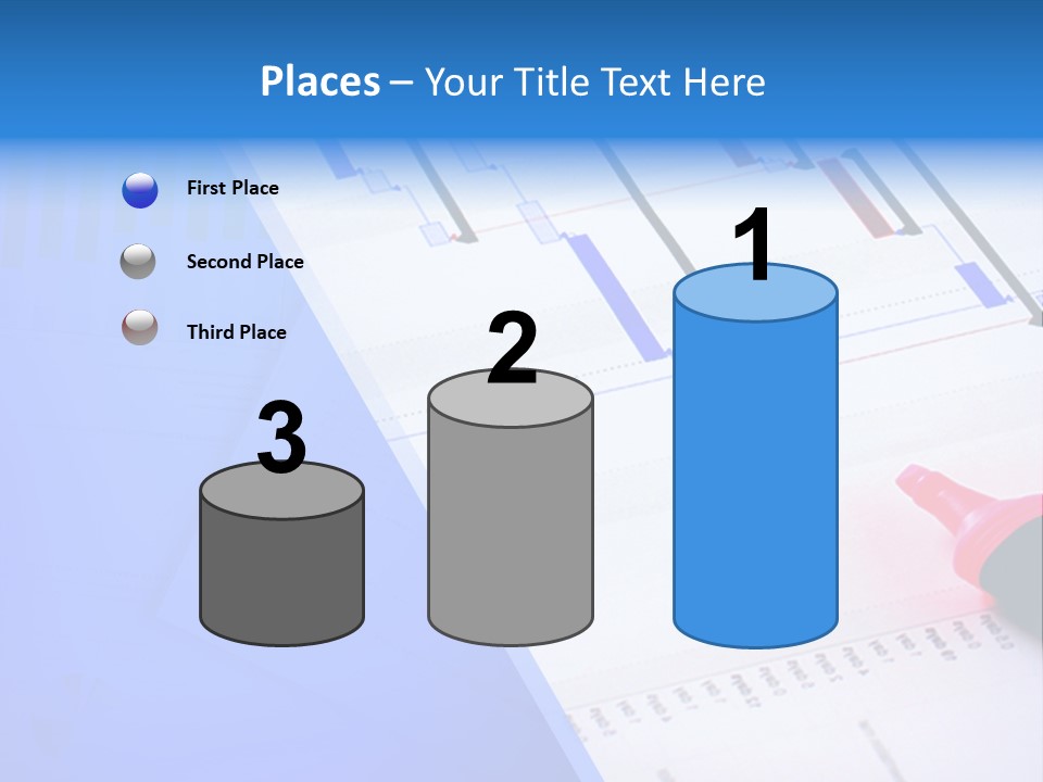 Chart Laptop Diagonal PowerPoint Template