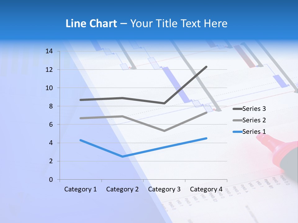 Chart Laptop Diagonal PowerPoint Template