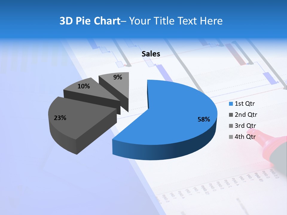 Chart Laptop Diagonal PowerPoint Template