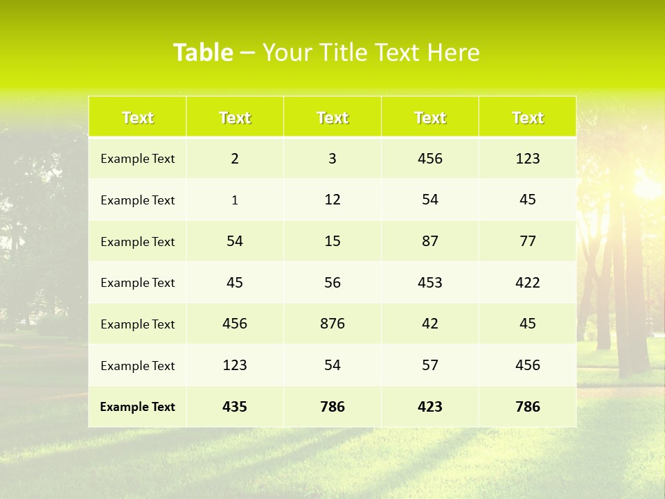 Rural Lush Area PowerPoint Template