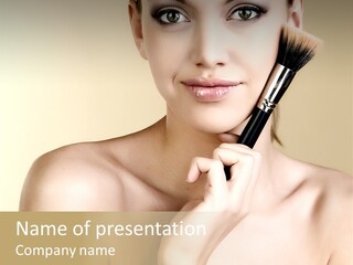 Face Shoulder Fashion PowerPoint Template