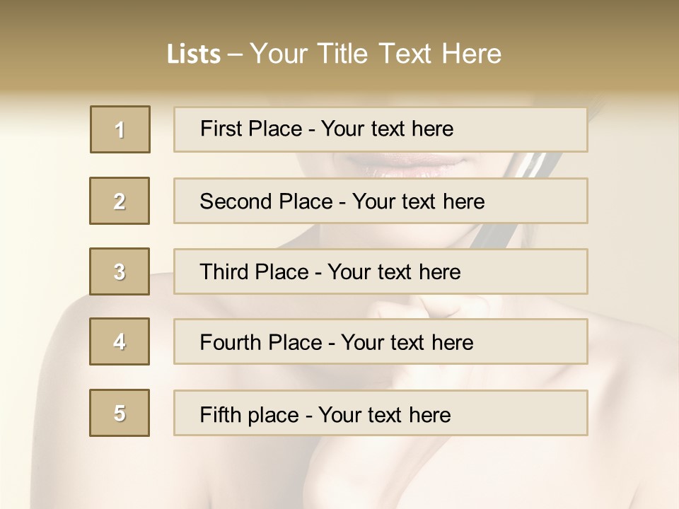 Face Shoulder Fashion PowerPoint Template
