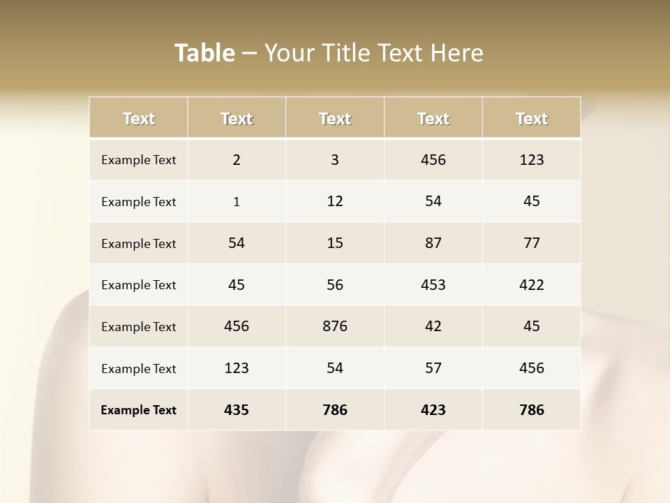 Face Shoulder Fashion PowerPoint Template