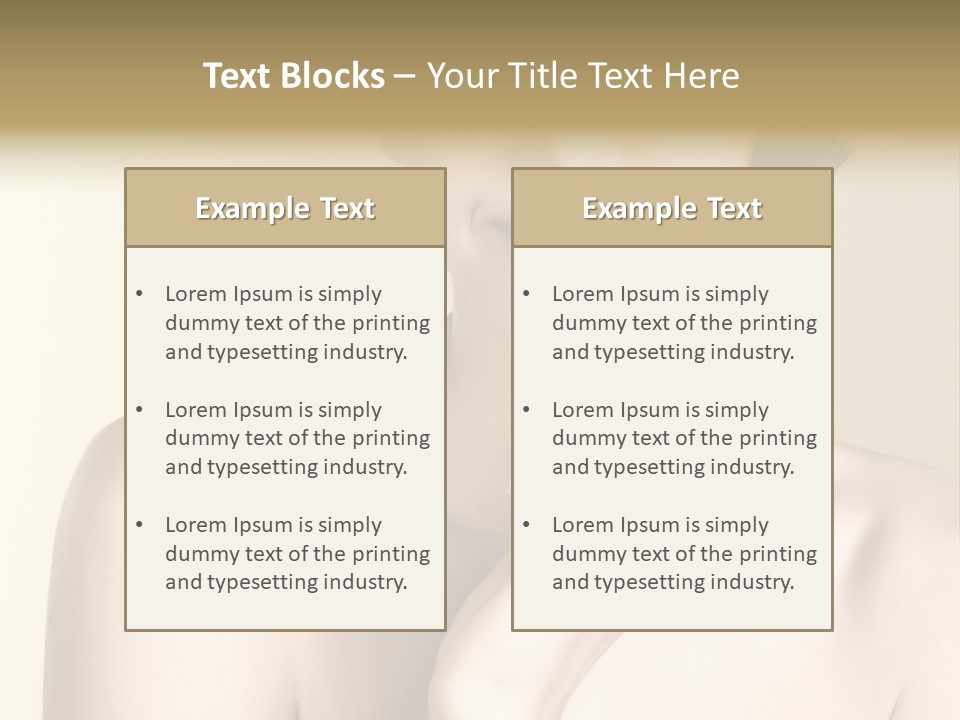 Face Shoulder Fashion PowerPoint Template