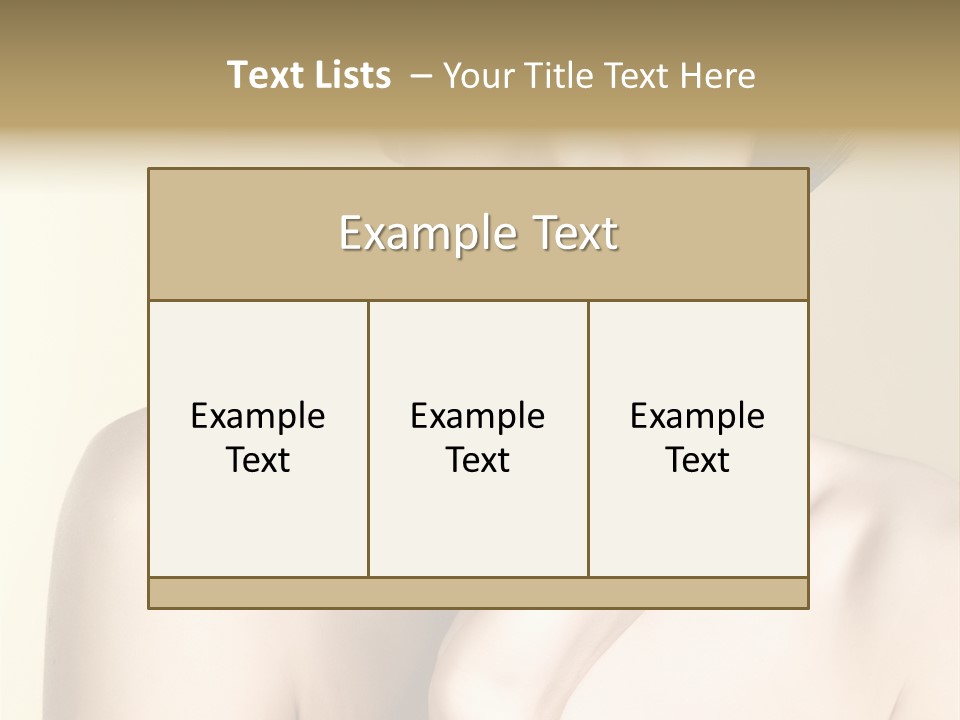 Face Shoulder Fashion PowerPoint Template
