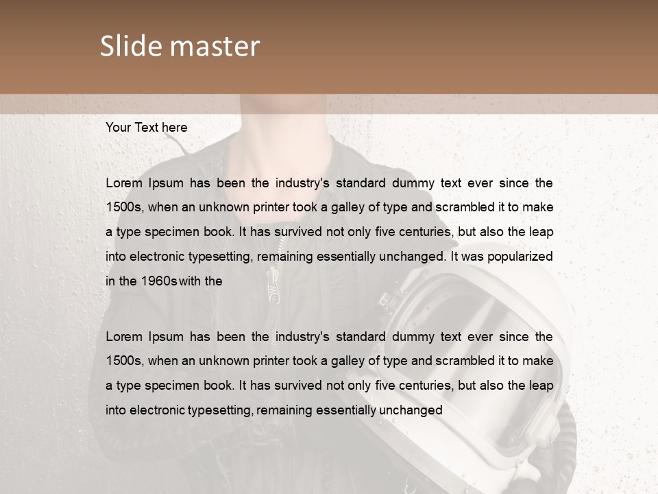 Future Woman Gray PowerPoint Template