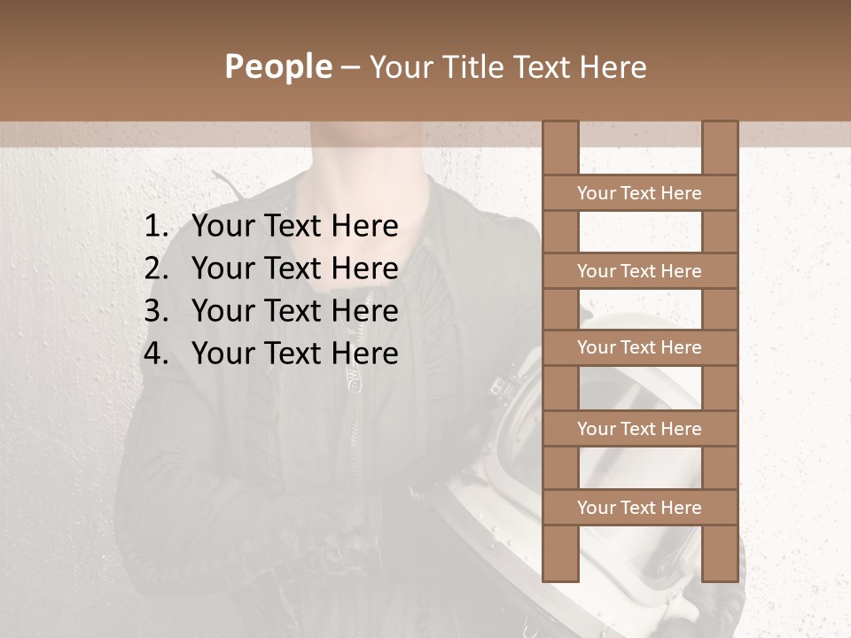 Future Woman Gray PowerPoint Template