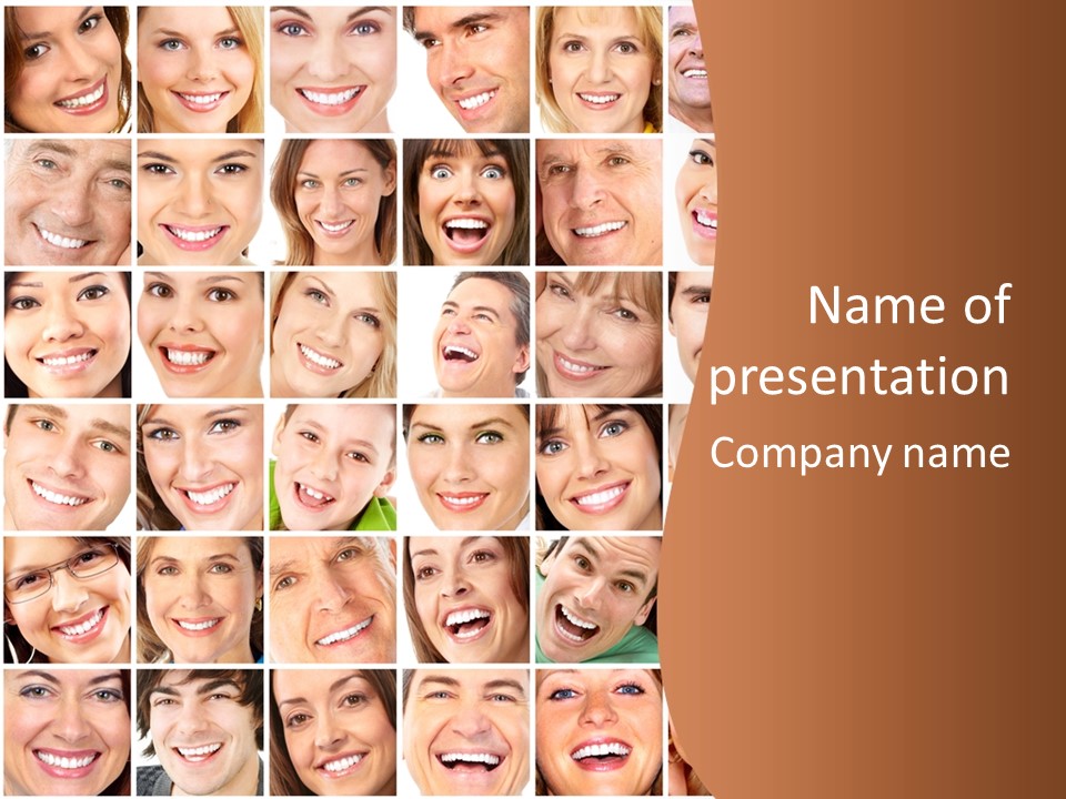 Health Mouth Elderly PowerPoint Template